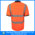 Custom Mens Fluorescência 3m Reflective Safety Polo Uniform